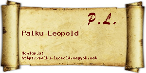 Palku Leopold névjegykártya